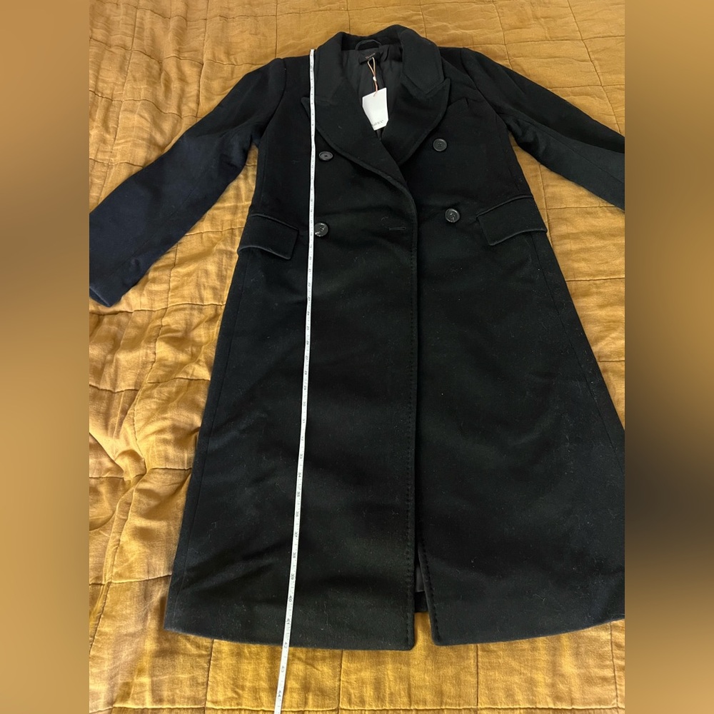 ❌ SOLD ❌ NWT • Quince Italian Wool Double-Breasted Coat - Black / Small - Picture 15 of 16